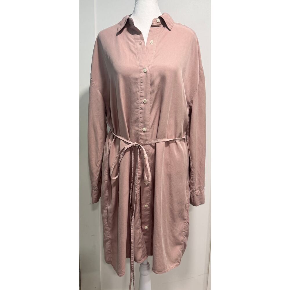 EVERLANE Must-Have Shirt Dress Belted Butterlite Collared Button Up Size S - Picture 3 of 6